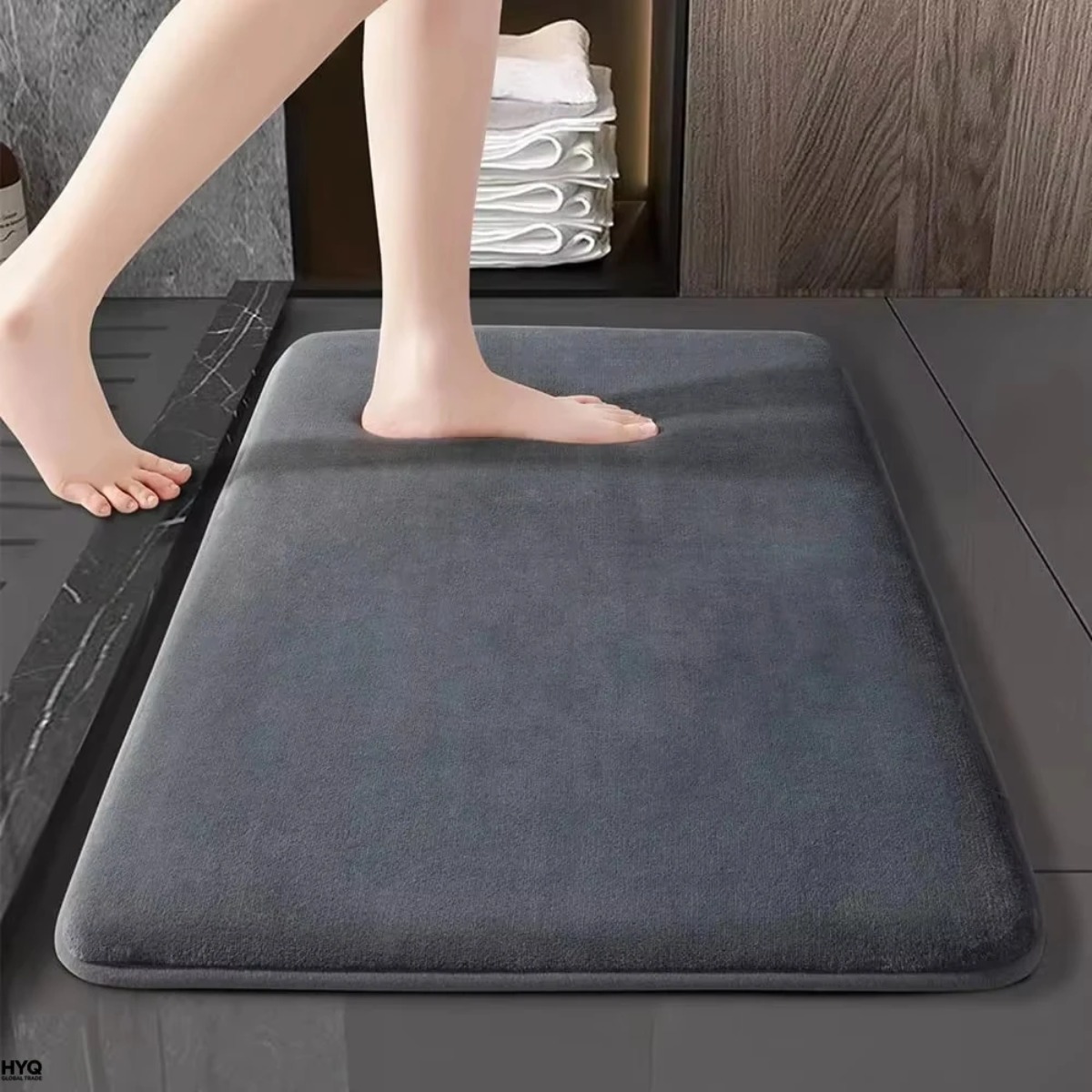 Bamboo Bath Mat - Tapete de Banho Antiderrapante Super Absorvente