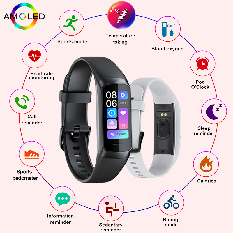 LIGE 1.1 Polegada Amoled Monit - Health Wellness Bracelet avaliação e preço