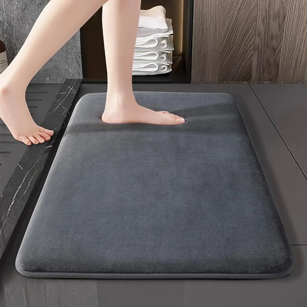 Tapete de chão absorvente anti - Bamboo Bath Mat avaliação e preço